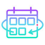 Schedule optimization calendar icon. Schedule optimization calendar icon.