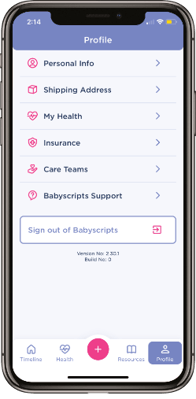 Babyscripts Prenatal App Patient Profile Babyscripts Prenatal App Patient Profile