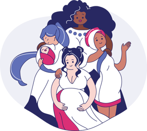 Health Equity - Group of Diverse Women Illustration