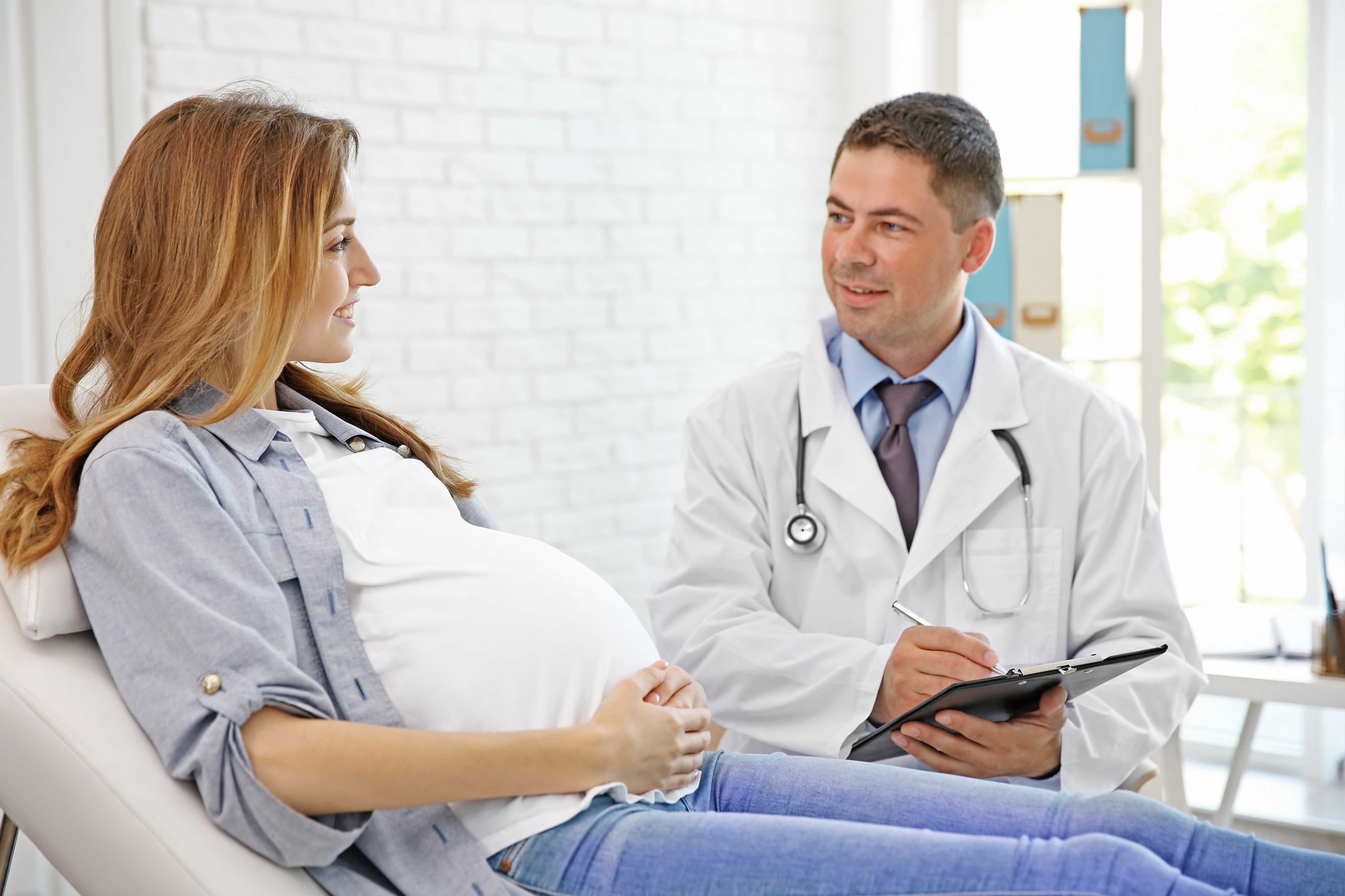 Pregnant patient at OBGYN visit