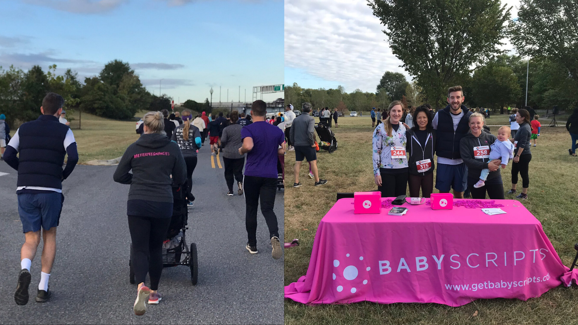 Babyscripts team at DC's Miles4Midwives