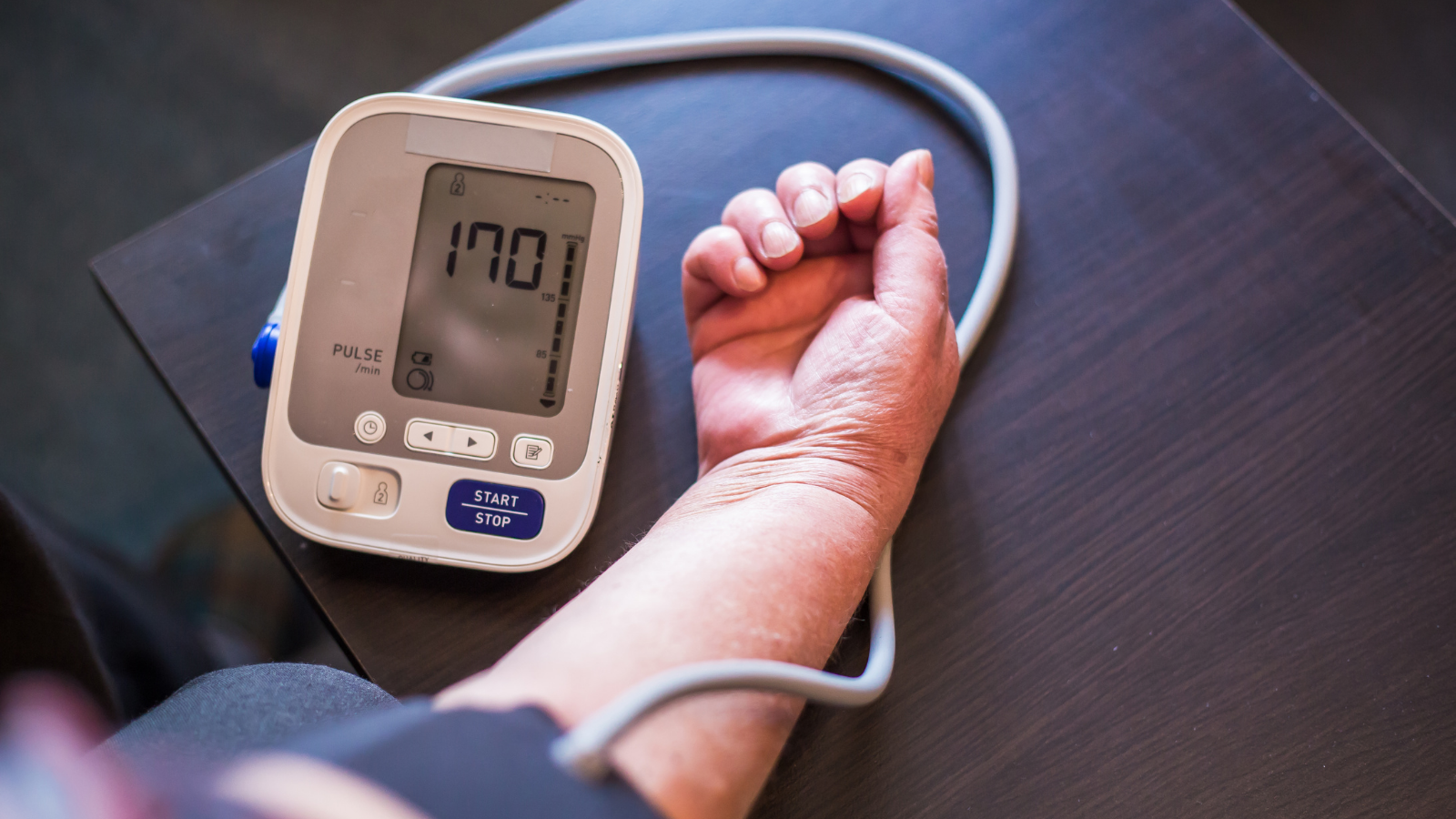 Patient taking blood pressure