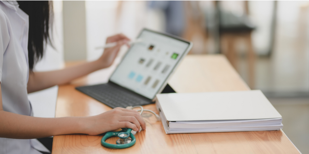 Nurse with tablet