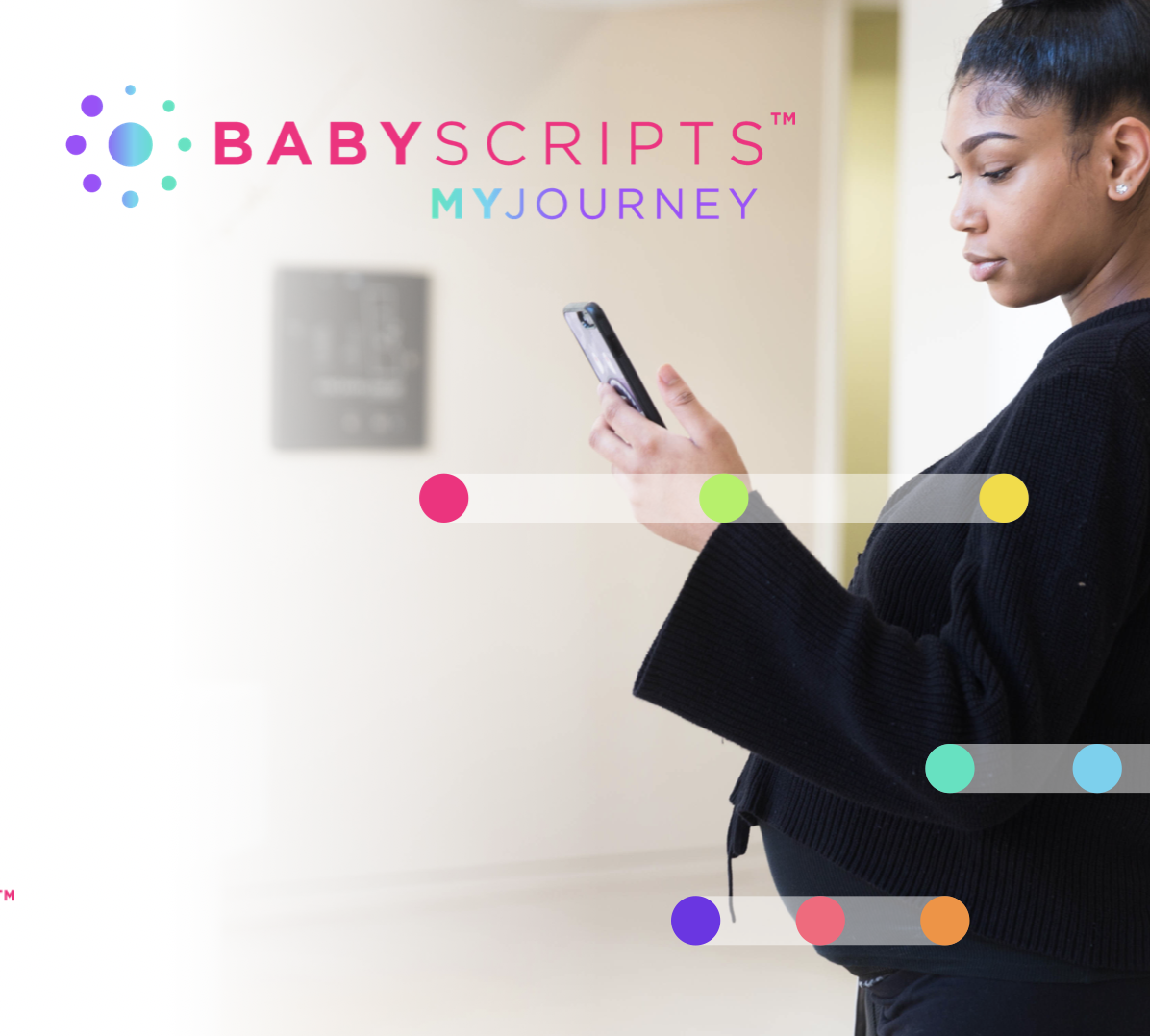 Pregnant Mother using Babyscripts myJourney app